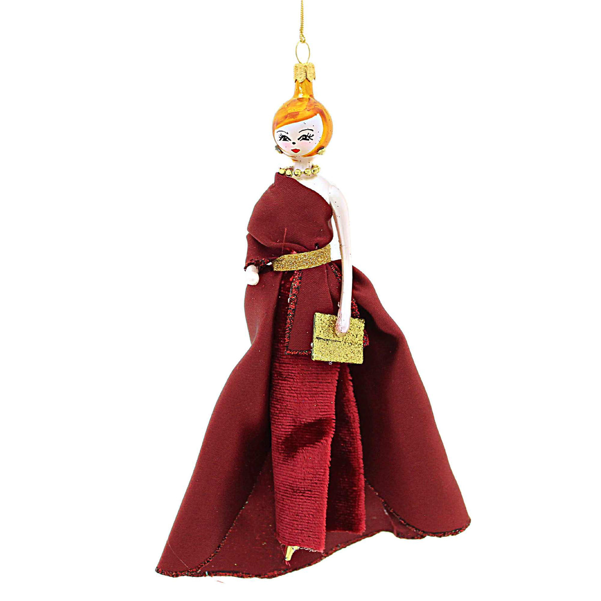 (60101) Eloise In Burgundy Velveteen Skirt