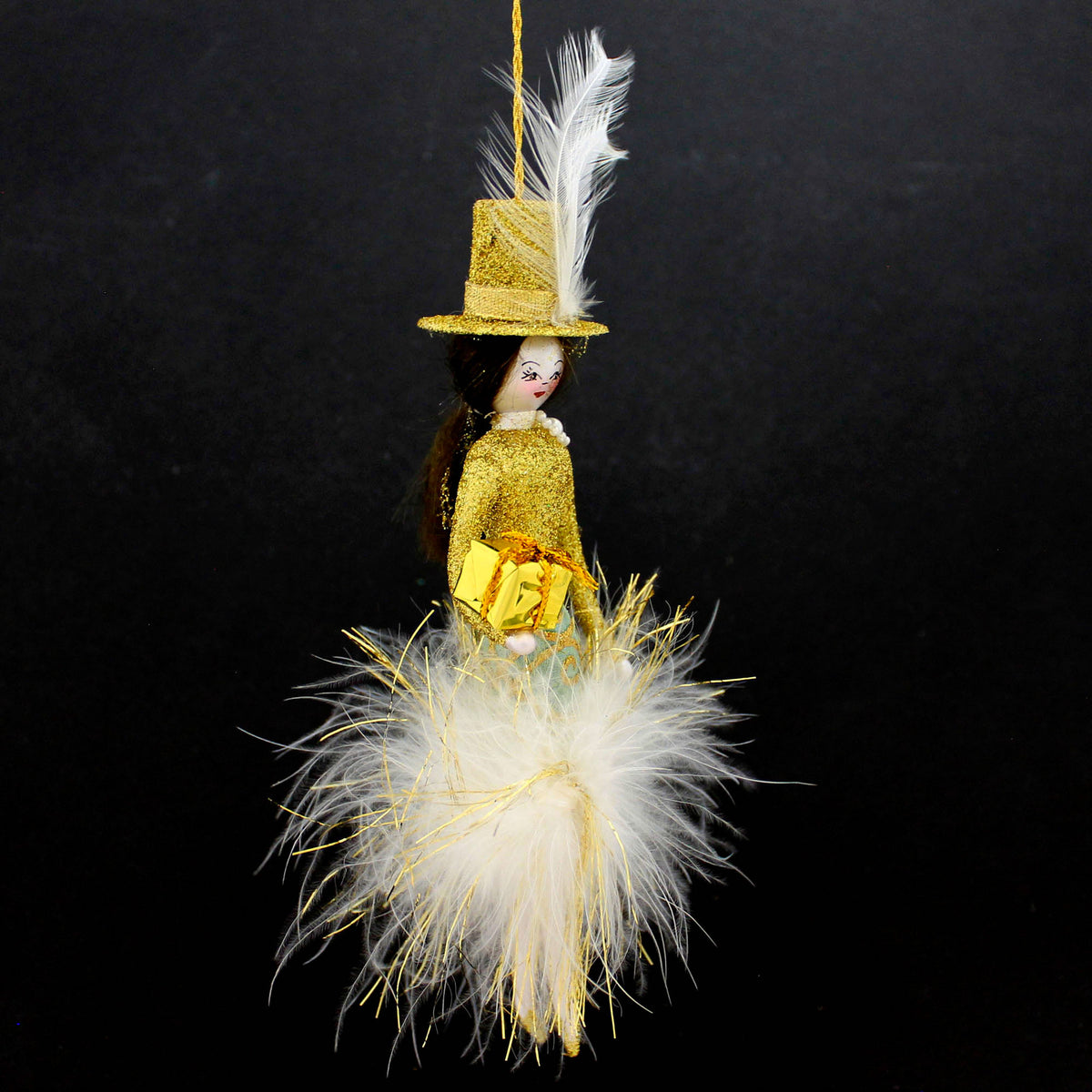 De Carlini Italian Ornaments Valerie Celebrates New Years In Gold - - SBKGifts.com