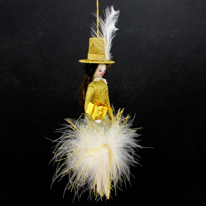 De Carlini Italian Ornaments Valerie Celebrates New Years In Gold - - SBKGifts.com
