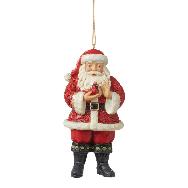 (60163) Santa With Cardinal In Hands