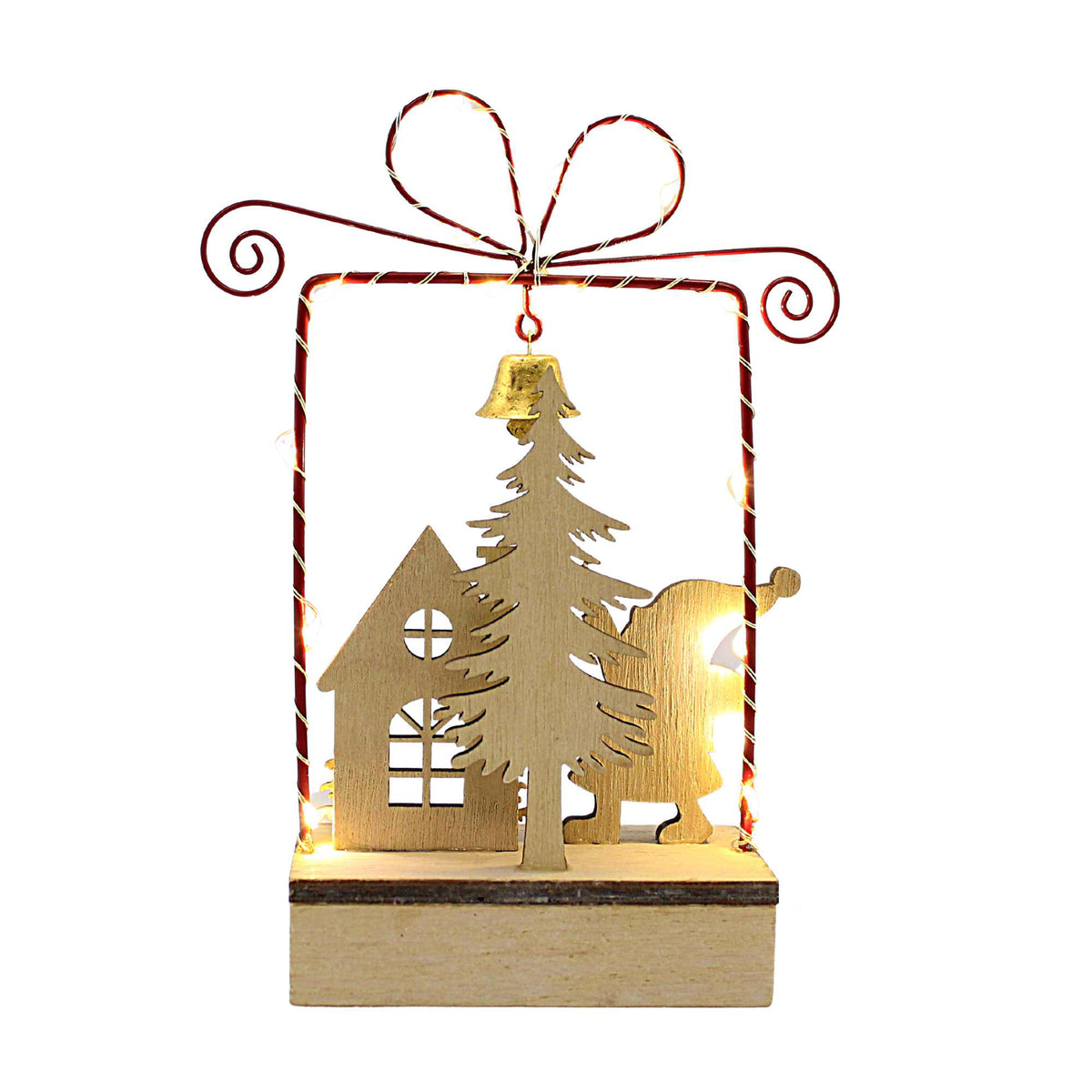 Option 2 Wire Frame Santa Table Scene - - SBKGifts.com