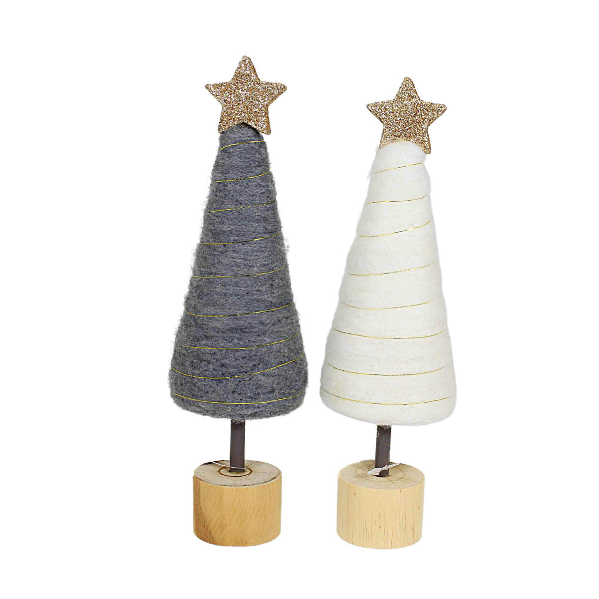 (60180) Cream & Gray Cotton Candy Trees