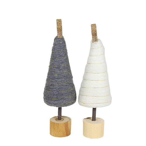 Tag Cream & Gray Cotton Candy Trees - - SBKGifts.com