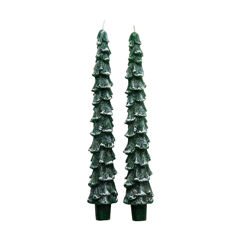 Tag Spruce Taper Candles Set/2 - - SBKGifts.com