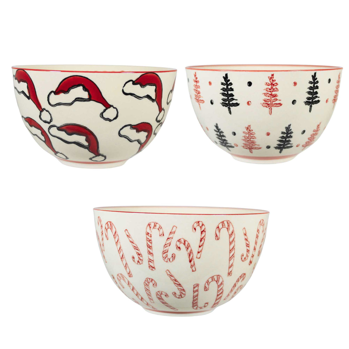 (60187) Dancing Santa Snack Bowls