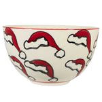 Tag Dancing Santa Snack Bowls - Three Snack Bowls 3 Inch, Stoneware - Candy Cane Christmas Trees G15815 (60187)