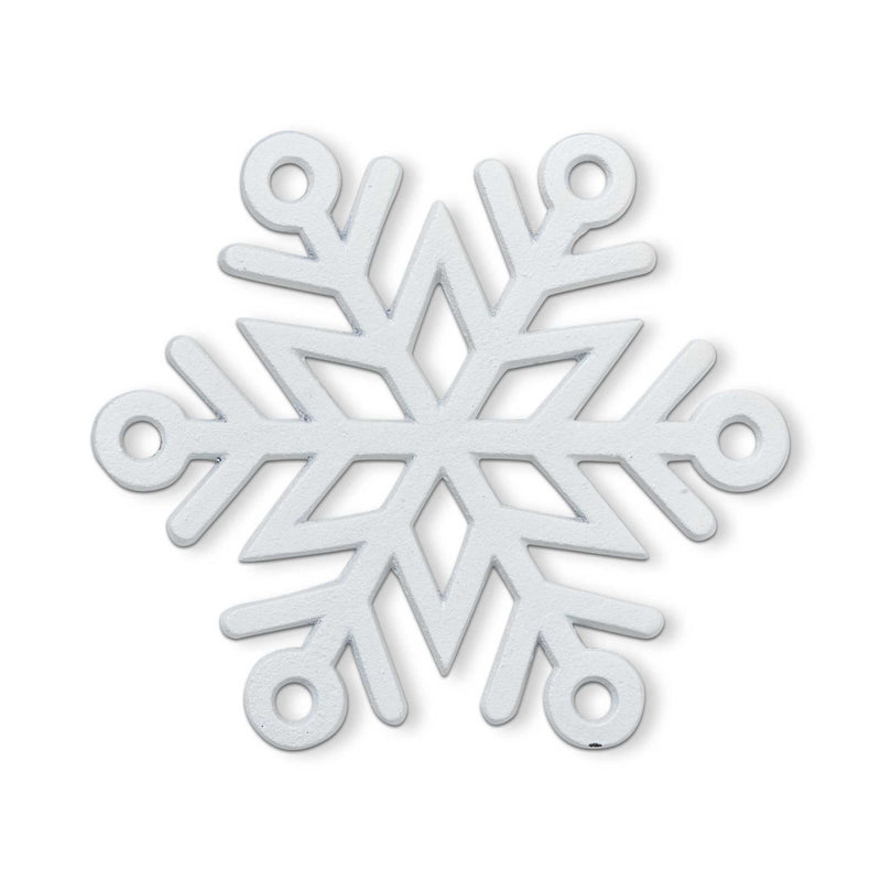Tag Snowflake Trivet - One Trivet Inch, Cast Iron - White Christmas Protect Surfaces G16852 (60189)