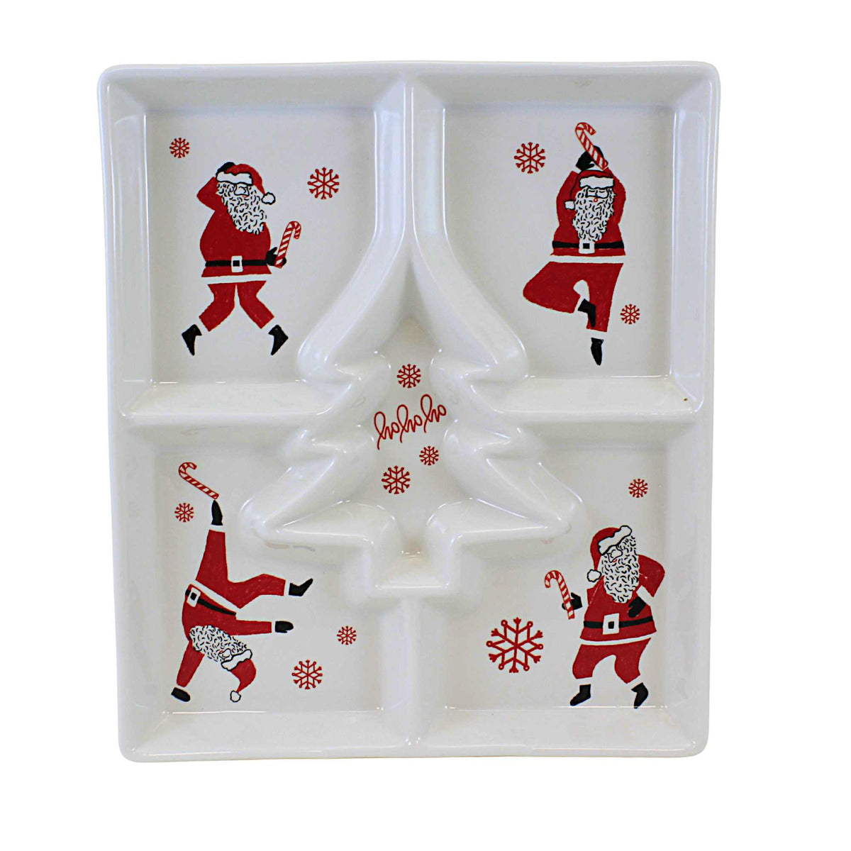 (60199) Dancing Santa Divided Dish