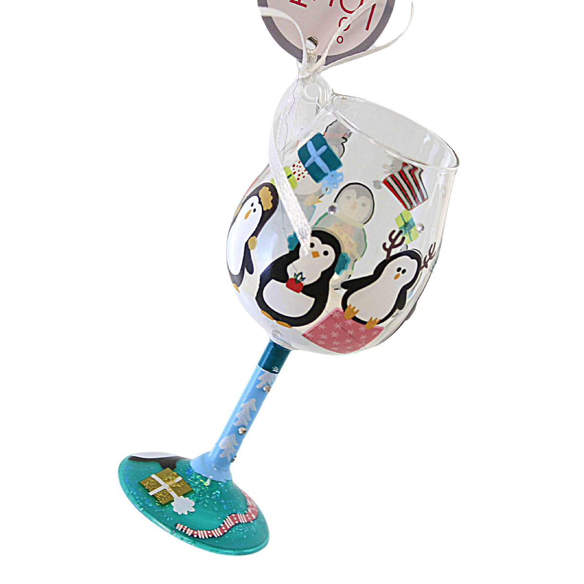 Lolita Glassware Mini Wine Penguins & Presents - - SBKGifts.com