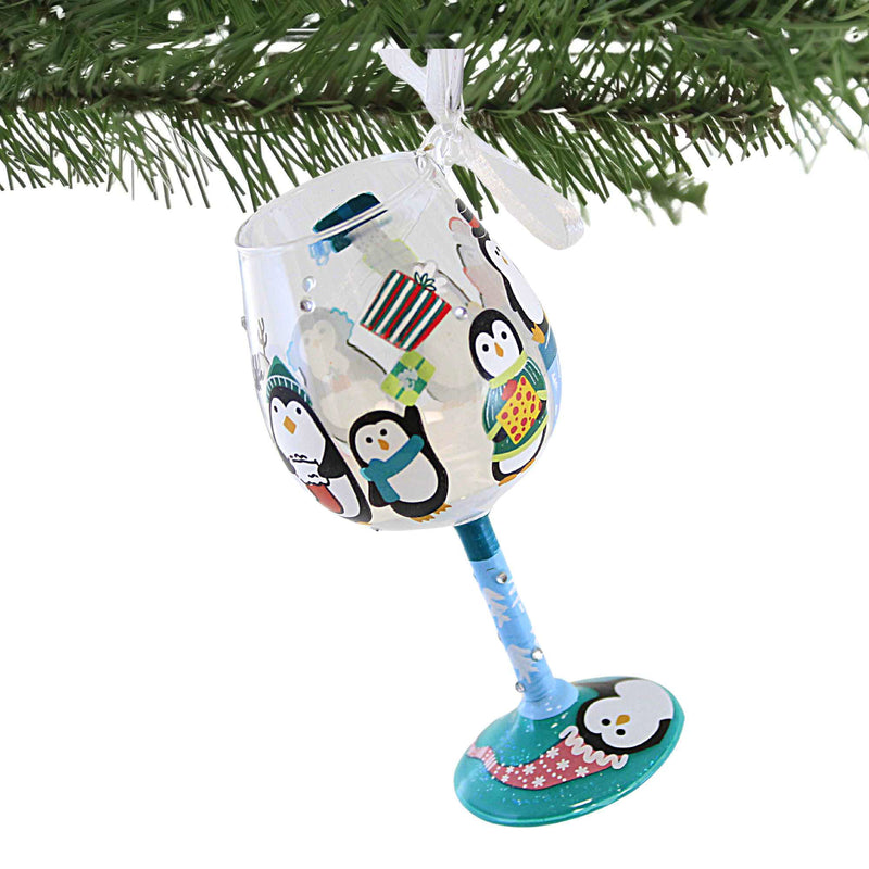 Lolita Glassware Mini Wine Penguins & Presents - - SBKGifts.com
