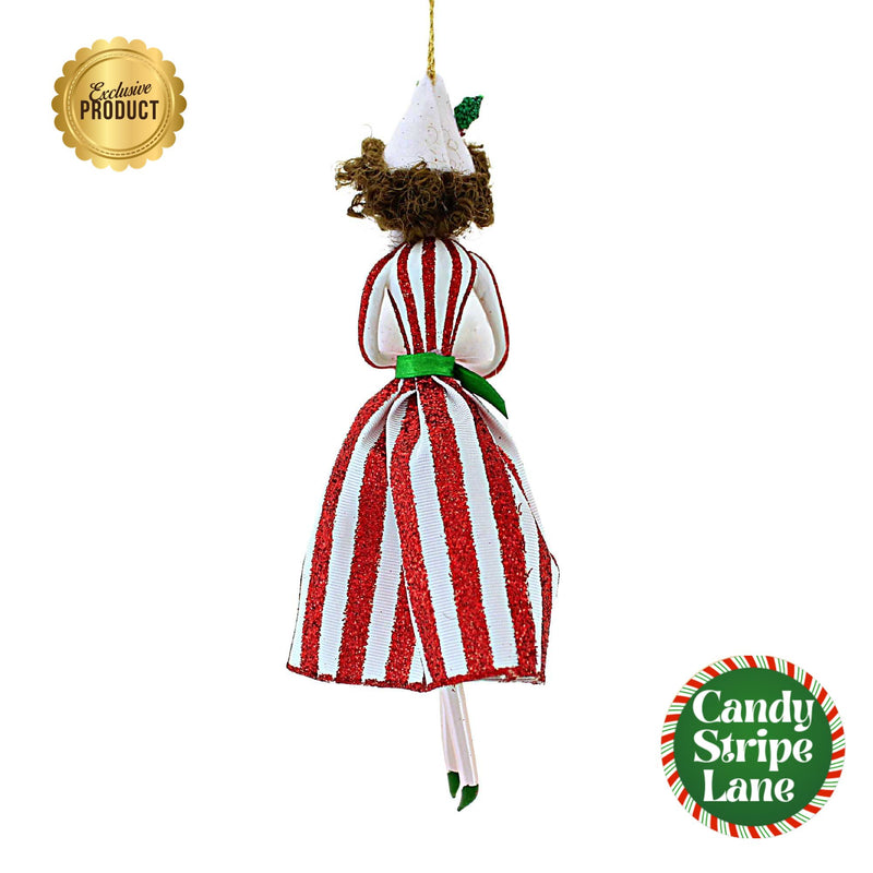 Santa Land Yvie In Vintage Candy Cane Striped Gown - - SBKGifts.com