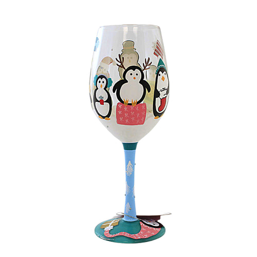 Lolita Glassware Penguins And Presents - - SBKGifts.com