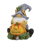 Roman Harvest Gnome Figurine - One Statue 7.75 Inch, Resin - Be Grateful Autumn Thanksgiving 136595 (60243)