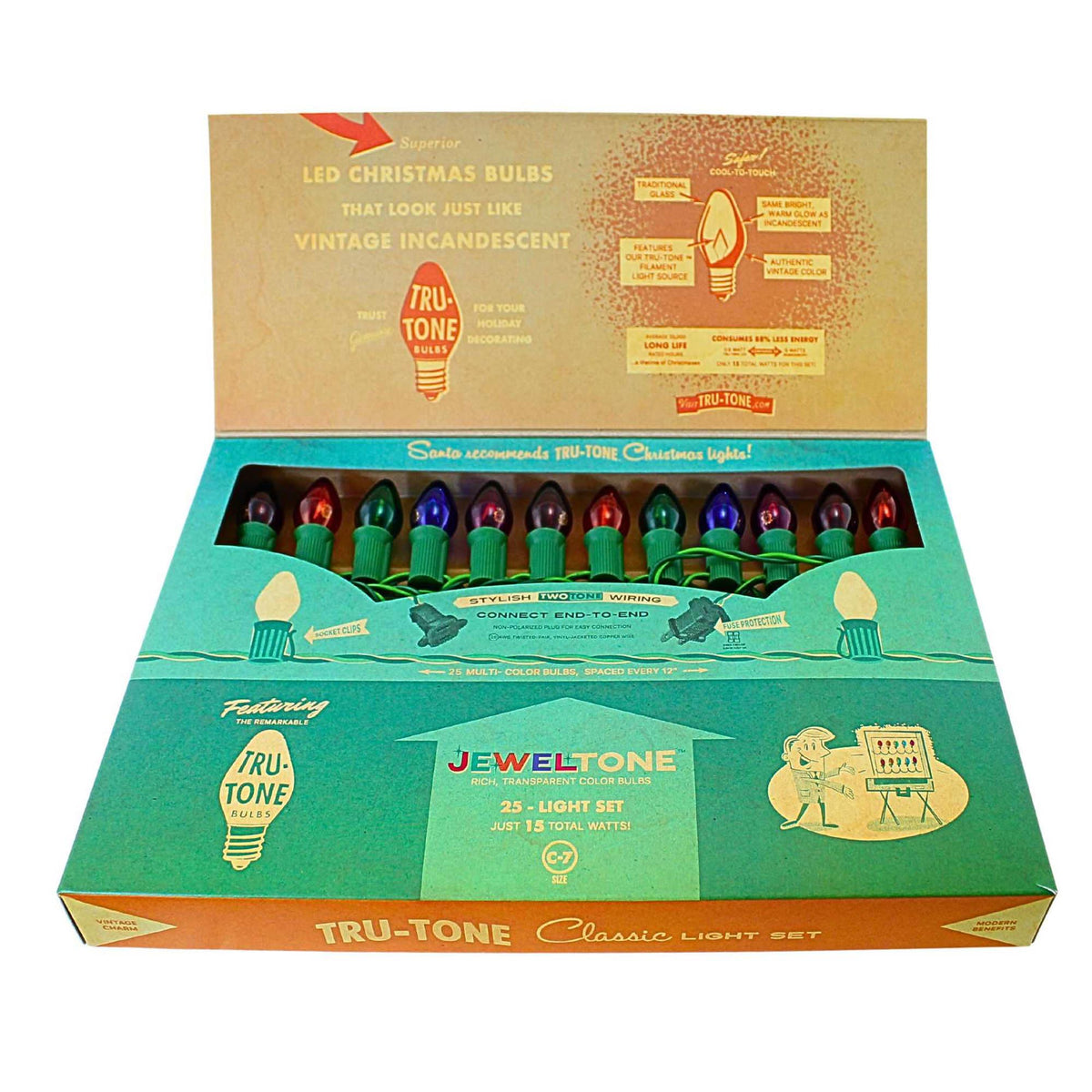(60252) Tru-Tone Jewel Tone 25 Lights Set