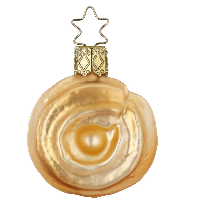 Inge Glas Sprity Biscuit - One Ornament 2.0 Inch, Glass - Christmas Ornament Golden Brown 10003S023 (60262)