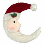 Bethany Lowe Traditional Santa Moon - One Hanging Figurine 17.5 Inch, Polyresin - Christmas Crescent Claus Td0020 (60280)