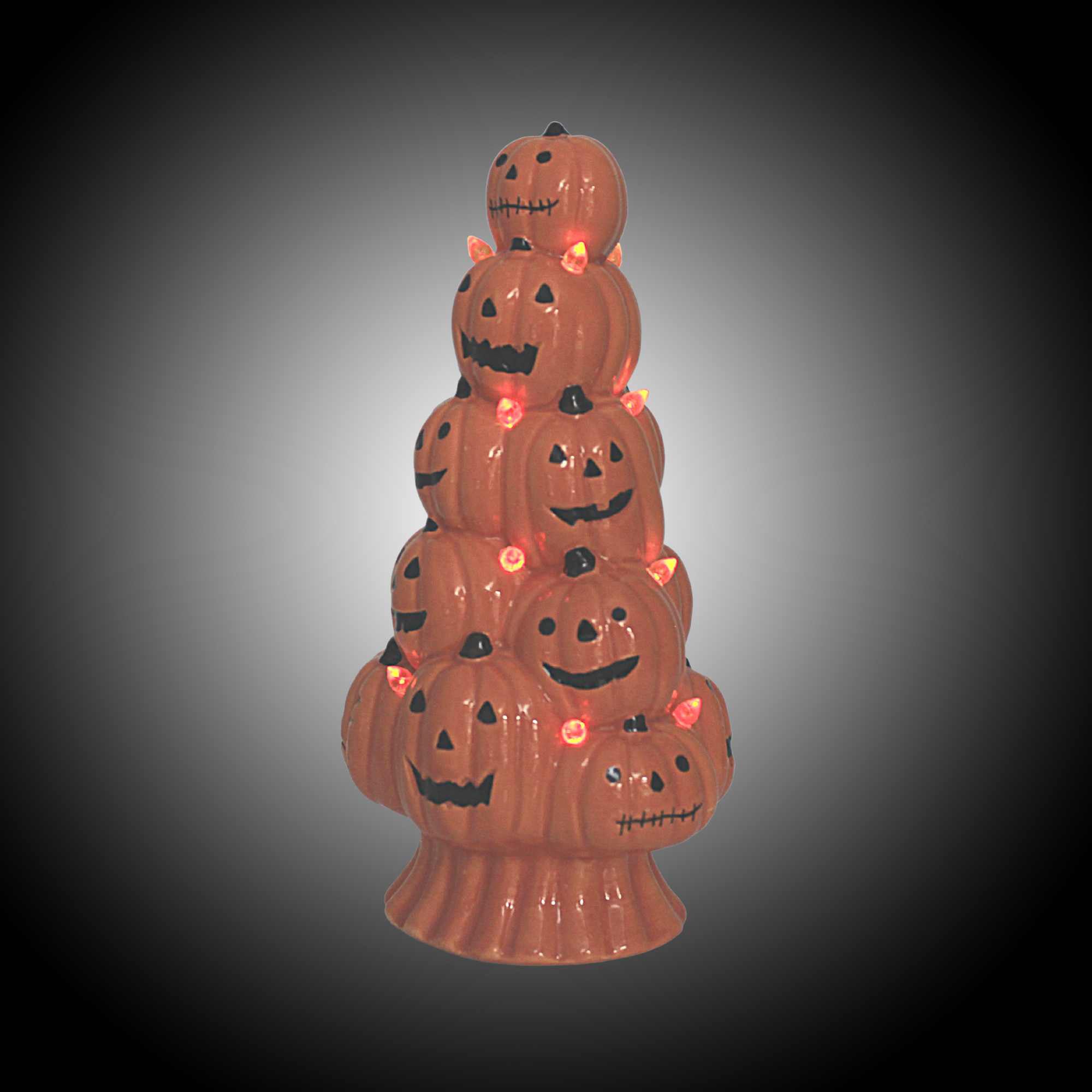 Transpac Stacked Jack-O-Lantern Tree - Thumbnail 3