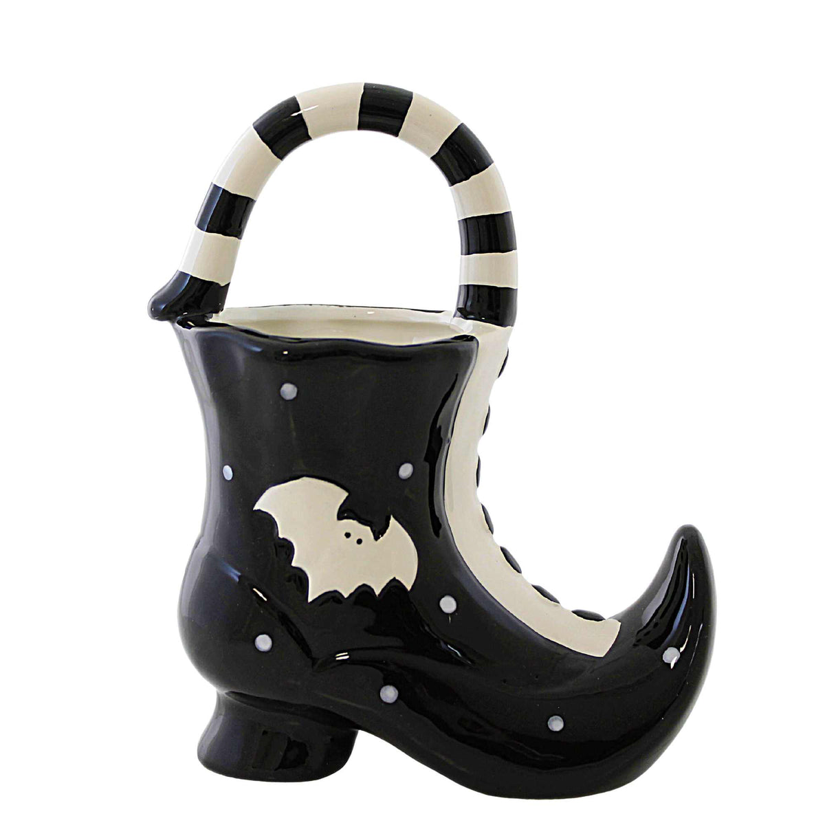 (60317) Witch Boot Candy Bowl W/Handle