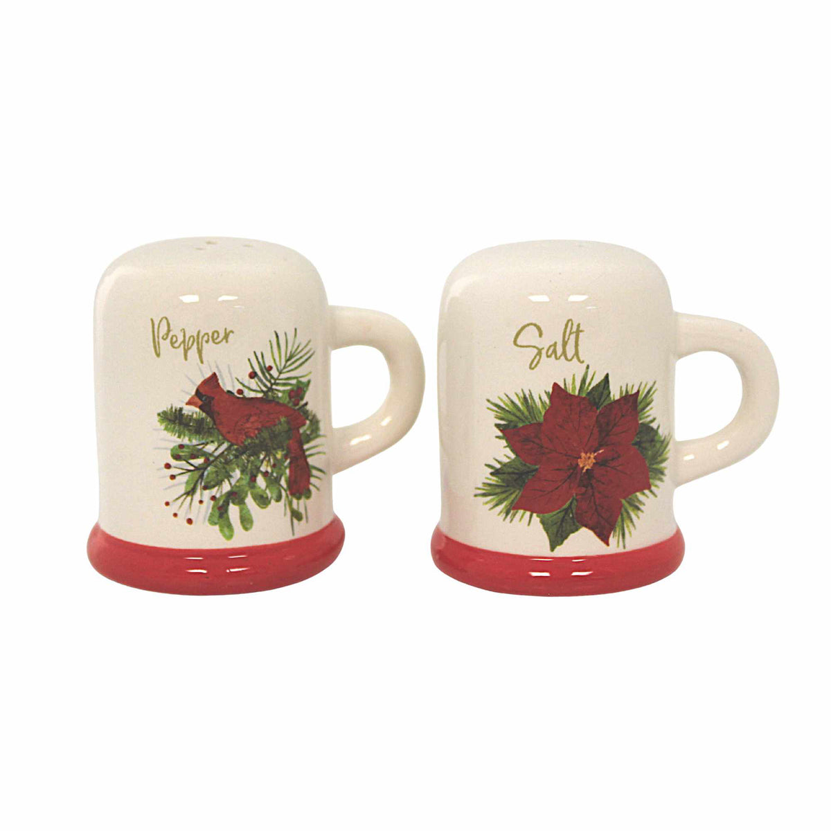 (60326) Christmas Cardinal Salt And Pepper Shakers