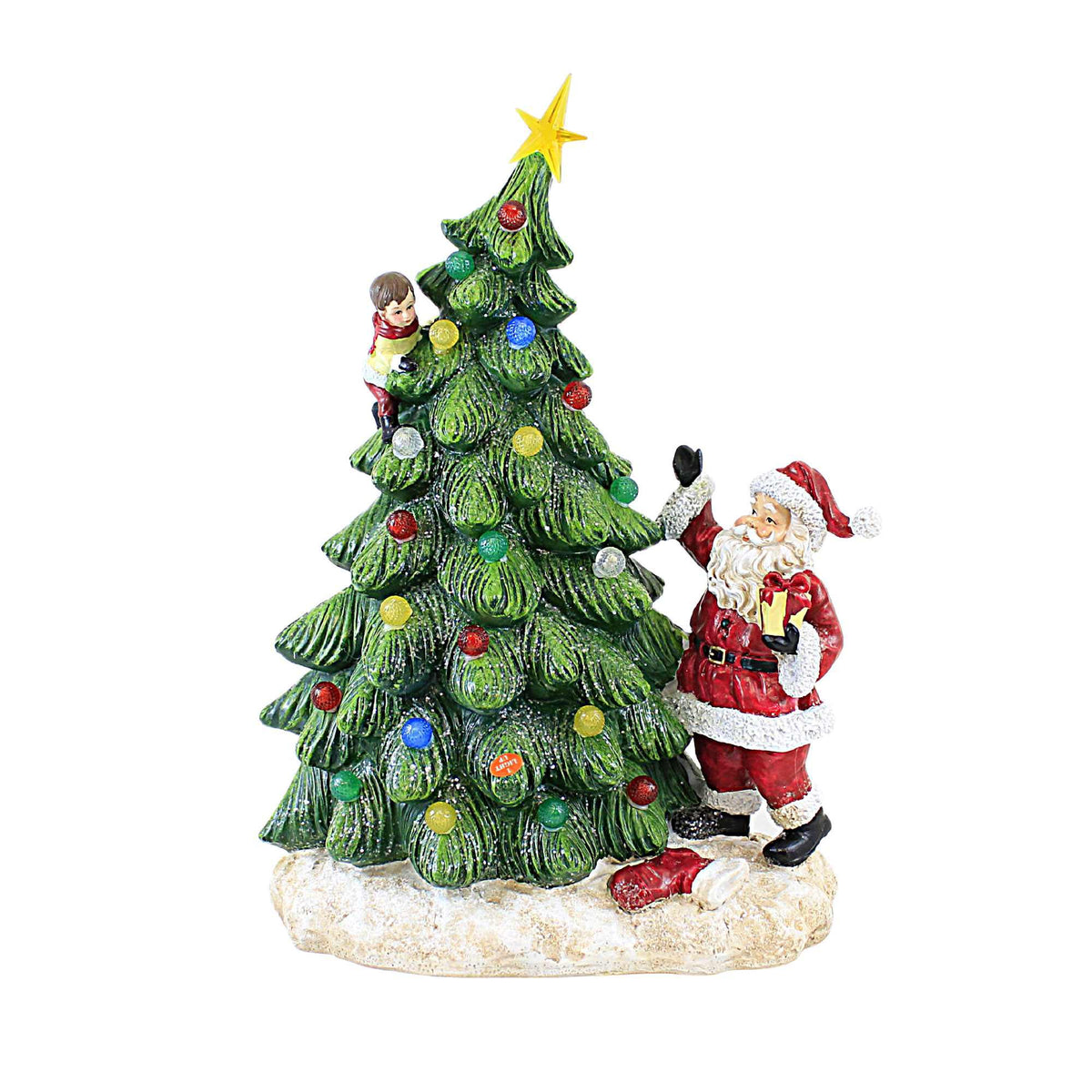 60347 Santa With Christmas Tree Figurine TC02366