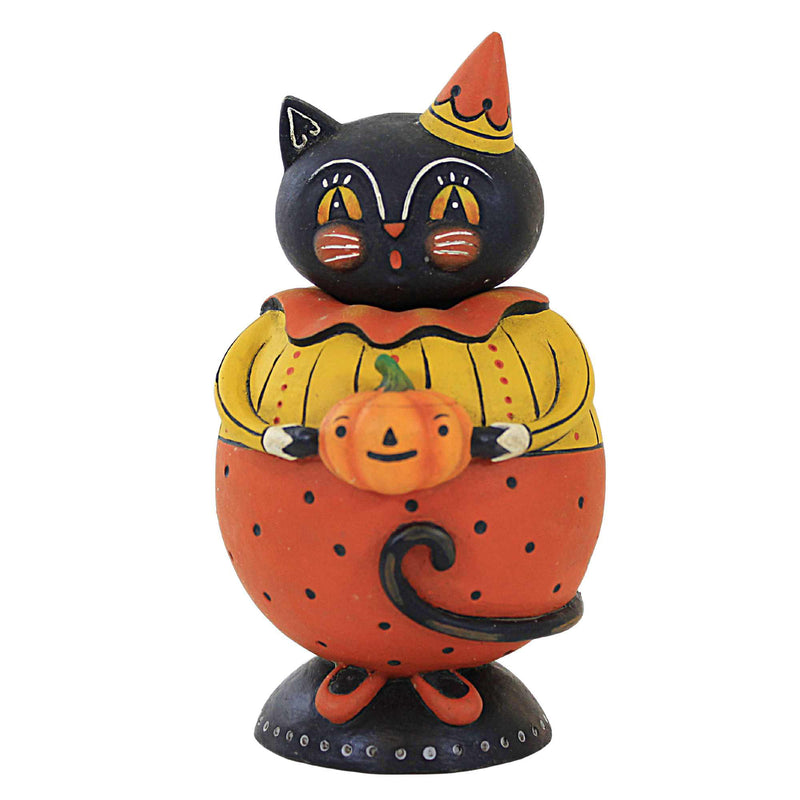 Johanna Parker Purscilla Spooks Jar - One Black Cat Lidded Figurine 6.5 Inch, Polyresin - Halloween Johanna Parker Black Cat Jp2025 (60368)