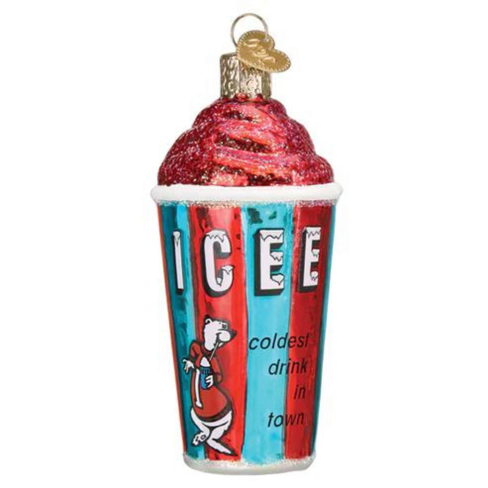 Old World Christmas 4.00In Icee, Glass, Ornament Frozen Drink