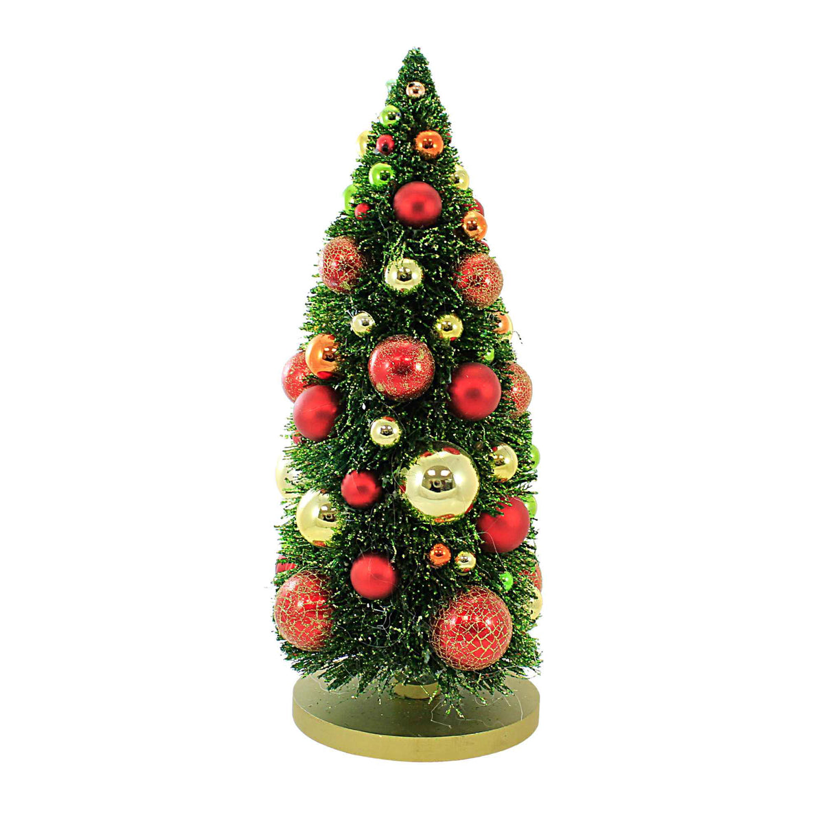 (60428) Bottle Brush Christmas Tree Shatterproof Ornaments