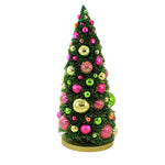 Cody Foster Bottle Brush Christmas Tree Shatterproof Ornaments - 1 Decorated Bottle Brush Tree 16.5 Inch, Plastic - Centerpiece Holiday Decoration Ms367br-Large (60429)