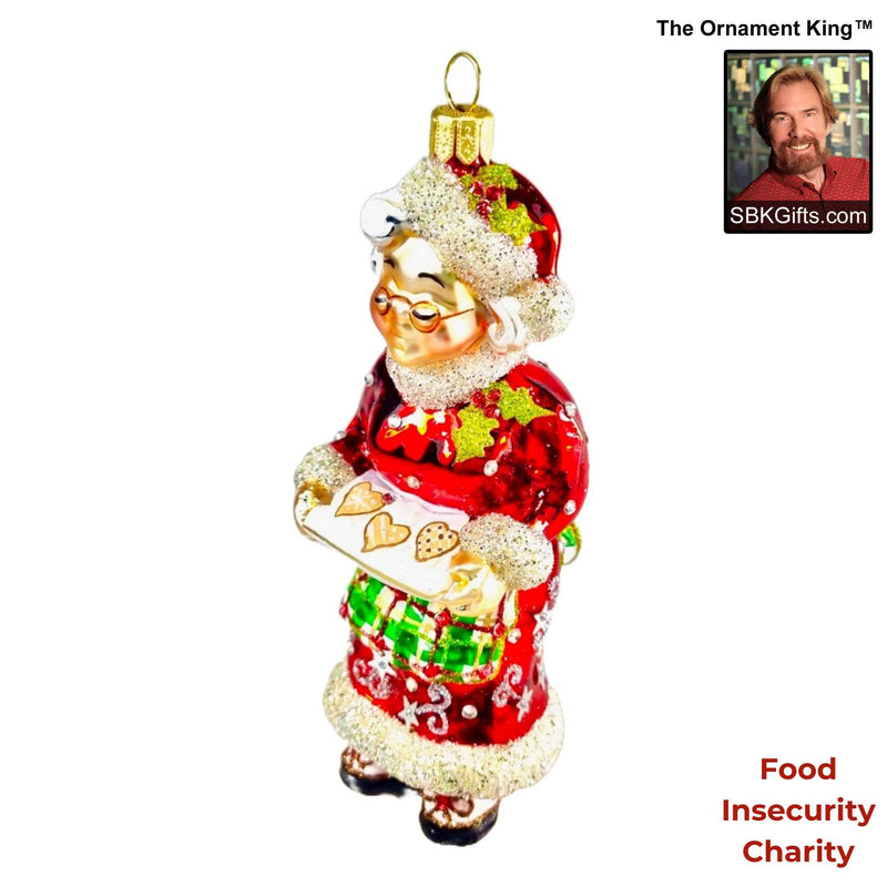 Preorder Hy 24 Mrs. Claus - 1 Glass Ornament Inch, - Food Insecurity Charity Ornament 24 30091 (60494)