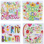 Ganz Summer Wildflower Coasters - Set Of 4 Coasters 4.0 Inch, Ceramic - Blooms Grow Furniture Protection Me191247 (60514)