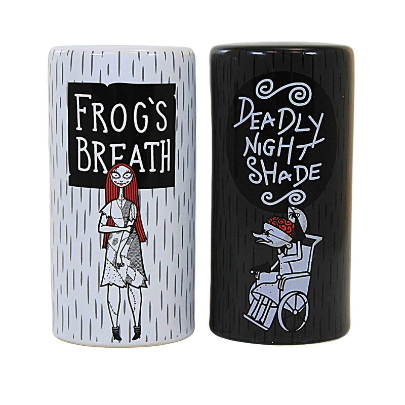 Enesco Sally & Dr. Finkelstein S&P - One Set Of Salt And Pepper Shakers 3.5 Inch, Stoneware - Nightmare Before Christmas 6013708 (60518)