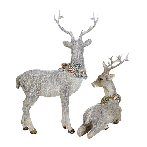 Option 2 Stags With Neck Wreaths - - SBKGifts.com
