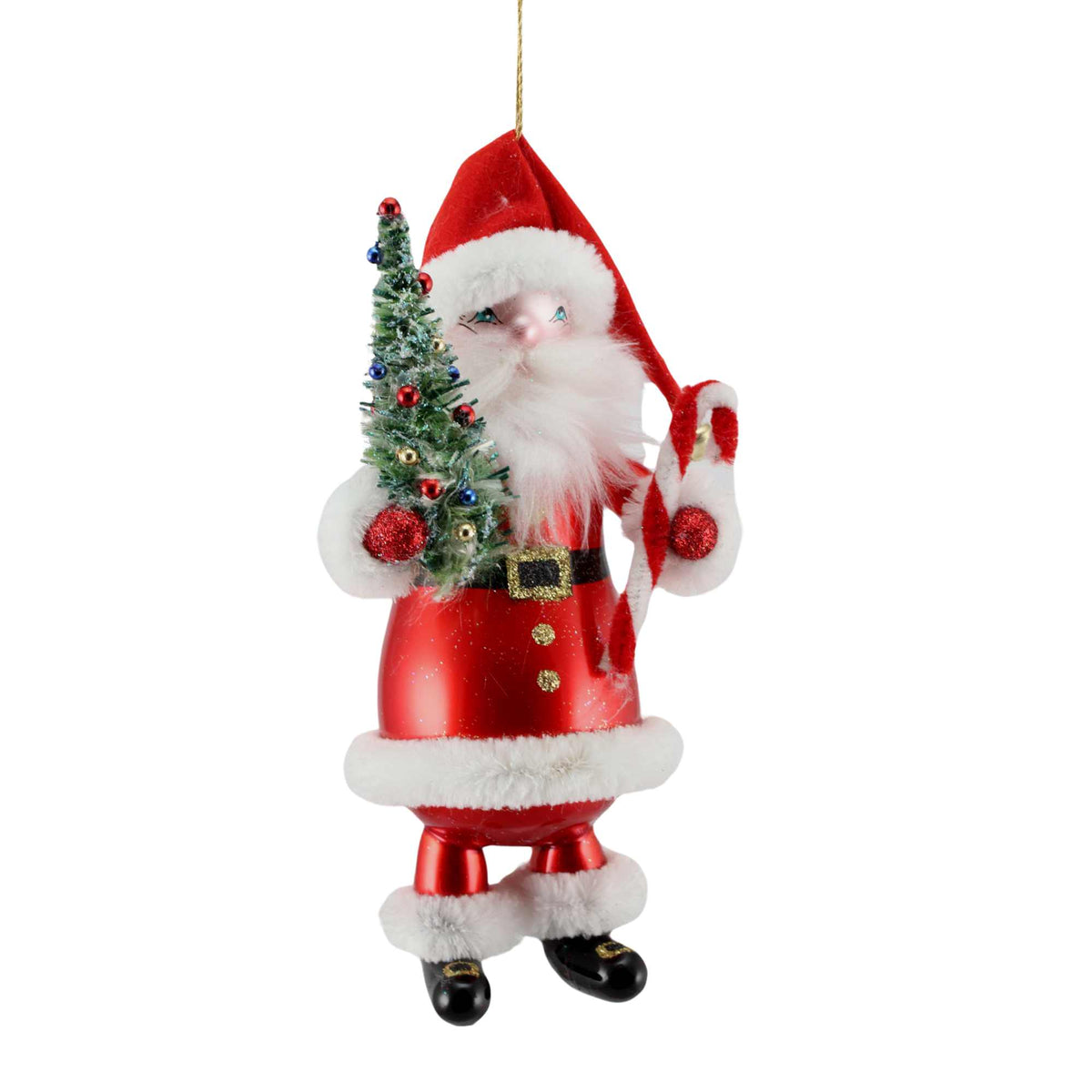 (60587) Standing Santa With Tree & Candy Cane
