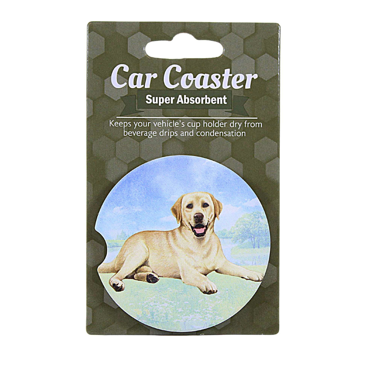 (60619) Yellow Labrador Car Coaster