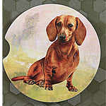E & S Imports Dachshund (Red) Car Coaster - - SBKGifts.com