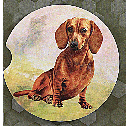 E & S Imports Dachshund (Red) Car Coaster - - SBKGifts.com