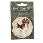 E & S Imports Beagle Car Coaster - 1 Car Coaster Inch, Sandstone - Super Absorbent 2333 (60630)