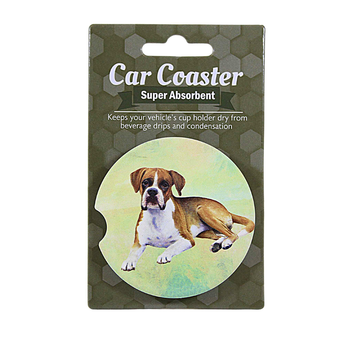 (60631) Boxer(Un-Cropped) Car Coaster