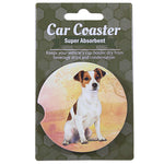 E & S Imports Jack Russel Car Coaster - 1 Car Coaster Inch, Sandstone - Super Absorbent 23317 (60633)