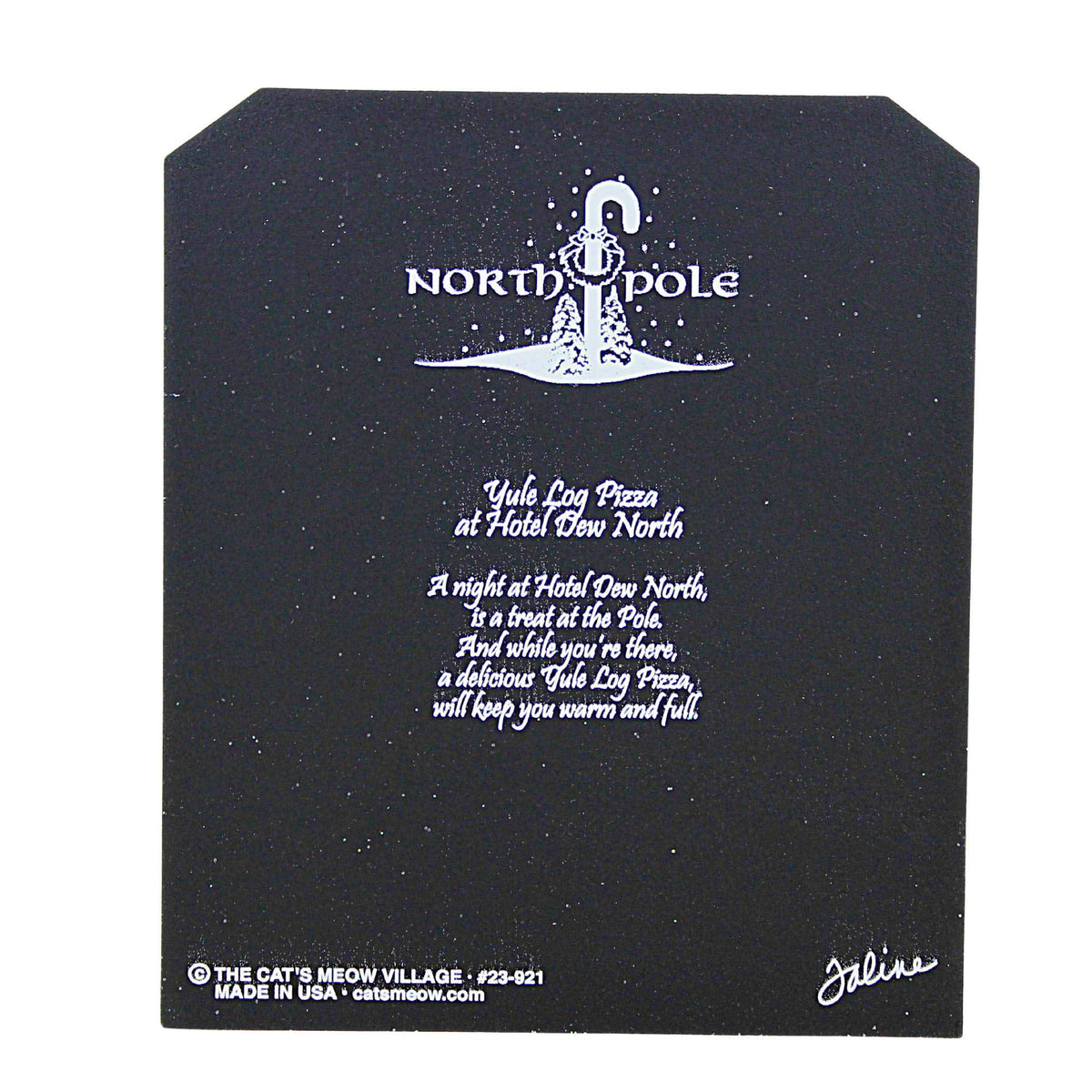 Cat's Meow Village Yule Log Pizza - - SBKGifts.com
