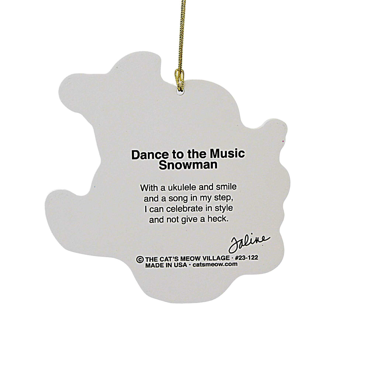 Cat's Meow Village Dance To The Music Snowman - - SBKGifts.com