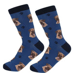 E & S Imports Bullmastiff Sock Daddy - One Pair Of Socks 15.25 Inch, - Dog Pet Paw Print 80079 (60663)