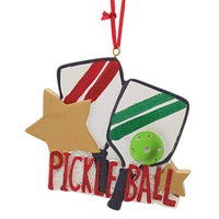 (60676) Kurt S. Adler Pickle Ball Ornament, 3.00 Inch, Paddles Plastic Ball A2105