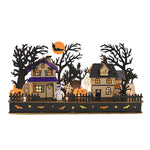 Kurt S. Adler Spooky Halloween Village - One Halloween House 8 Inch, Wood - Sound Lighted Hw1855 (60682)