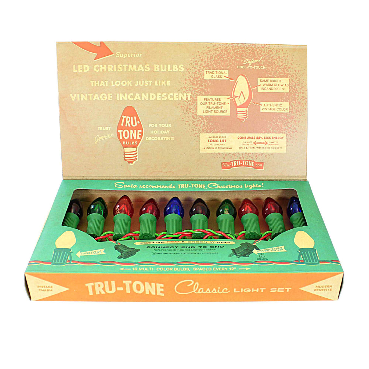 (60686) Tru-Tone Jewel Tone 10 Light Set