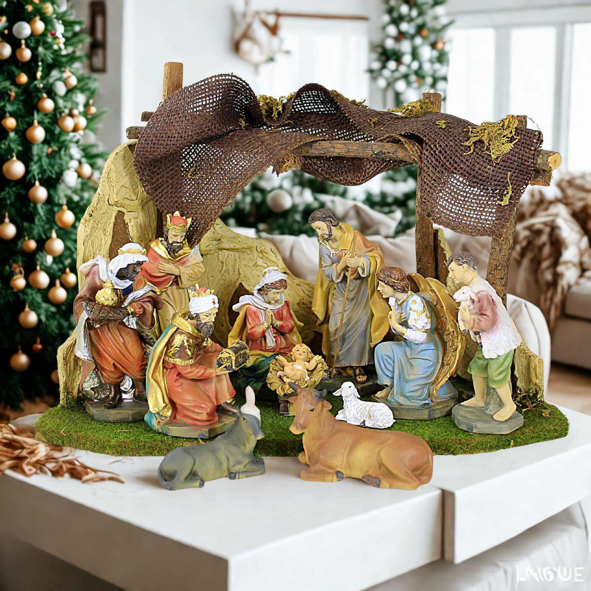 Kurt S. Adler Nativity Set With Creche - - SBKGifts.com