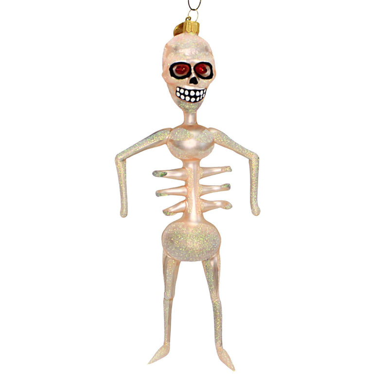Morawski Ornaments Mr Skeleton B. Bones - 1 Glass Ornament 9 Inch, Glass - Ornament Halloween Free Blown Bony Ribs 09299 (60731)