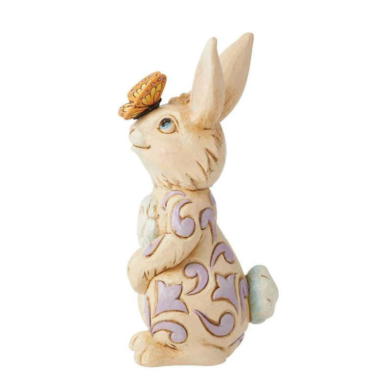 Jim Shore Bunny With Butterfly Mini - - SBKGifts.com