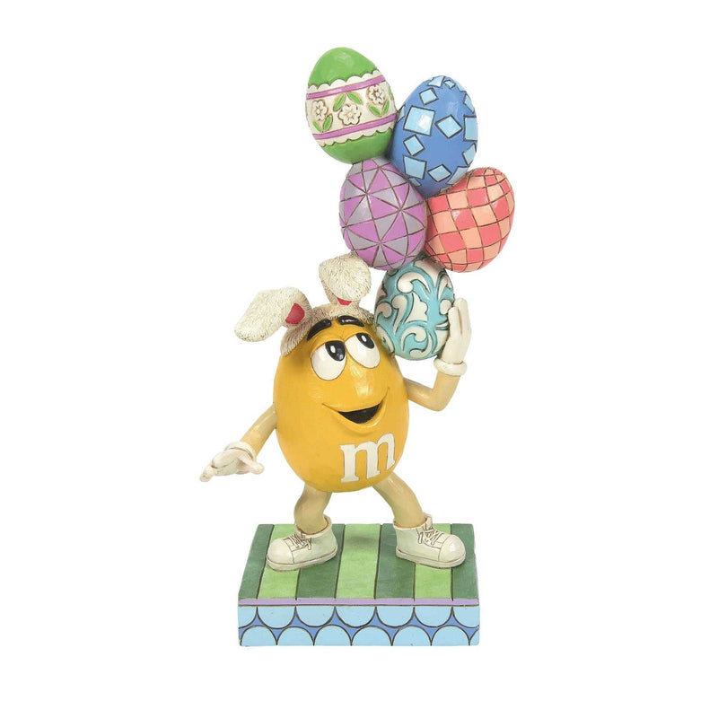 Jim Shore A Sweet Stack - One Figurine 8.5 Inch, Resin - M&M's Yellow Character Eggs 6014809 (60738)
