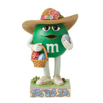 Jim Shore An Easter Beauty - One Figurine 6 Inch, Resin - M&M's Green Character W/Basket 6014810 (60739)